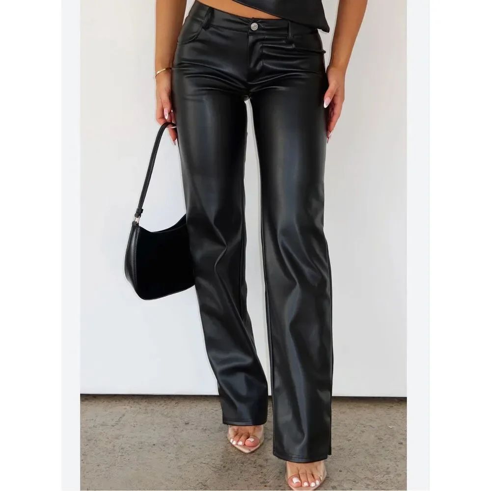 White Fox Hopeful For Today Faux Leather Pants Women’s Medium